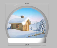 Boule de neige géante de 4m, tente gonflable, boule de neige de noël pour Festival