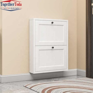 Meuble à chaussures moderne, fonctionnel et durable en acier inoxydable pour entrée et salon, extensible avec compartiments réglables - Product Image 1