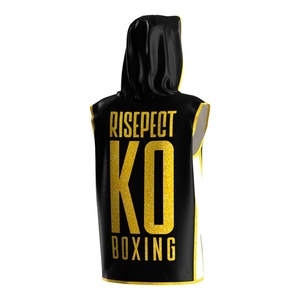 Sudadera Deportiva sin Mangas con Capucha para Boxeo, MMA, Entrenamientos en Gimnasio, Caminatas por el Ring, Ajuste Musculoso, Personalización de Marca, Ropa de Equipo - Product Image 3