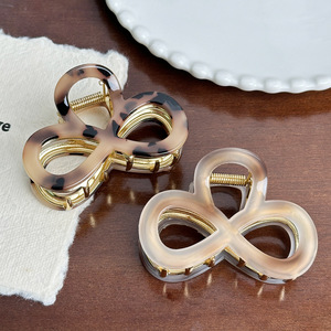 Pinza de Pelo Mediana de Acetato y Aleación con Lazo, Sencilla, para Mujer, Venta Caliente Transfronteriza, para Accesorios para el Cabello - Product Image 4