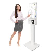Terminal de paiement tactile pour kiosque avec système Android/Windows de 23/27 pouces, imprimante 80 mm, caméra et scanner, idéal pour les cafés en intérieur