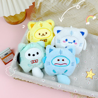 Porte-clés chat de dessin animé japonais mignon, petite poupée en peluche douce, jouet, pendentif de sac, poupée pour machine à attraper, pendentif chat en peluche douillet