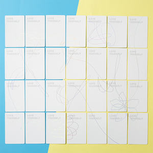 KPOP JIMIN JIN V Idol <span class=keywords><strong>Love</strong></span> <span class=keywords><strong>Yourself</strong></span> Fotocard con Stampa Laser sul Retro, JUNGKOOK RM Selfie Carte LOMO Bifacciali, Cartoline Regalo per Fan - Product Image 3