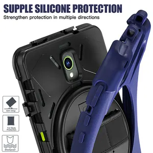 Silicon Bumper Cover For Samsung Galaxy Tab Active 5 X300 X306B/Tab Active 3 T570 T575 Universal 8 Inch Case With Shoulder Strap