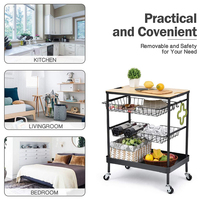 Carrito Organizador de Cocina con Cestas Extraíbles para Almacenamiento de Verduras, Compatible con OEM/ODM