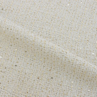 Tissu en tweed teint en fil de polyester de vente directe d'usine RTS avec paillettes pour manteau