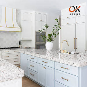 משטח מטבח יוקרתי משיש קוורץ מלאכותי, משטחי קוורץ סיטונאיים, מחיר אבן קוורץ גולמית - Product Image 2