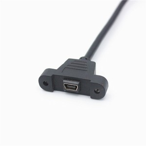 <b>Mini</b> <b>USB</b> <b>To</b> <b>USB</b> Extension Cable <b>Mini</b> 5P Male <b>To</b> Female With Screw Mounting - Product Image 1