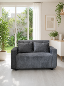 Stylish Tokyo Square Two-Seater Lounge Couch with Eco-Friendly Custom Fabric for Living Room & Hotel - Product Image 2