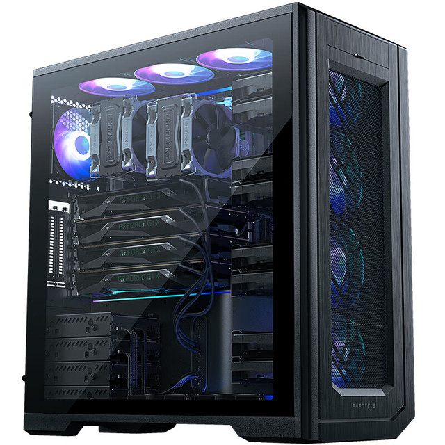 For DeepSeek 70B 32B 671B support4 GPU MI50 4090 48G  CPU 512G RAM 2000W PSU AI Server PC Computer Case LLaMA Vllm
