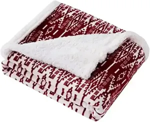 Manta de la Colección Ultra-Plush, Diseño San <span class=keywords><strong>Juan</strong></span> Red Clay, Reversible, de Sherpa y Felpa - Product Image 2