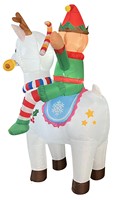 Décorations gonflables de Noël personnalisées pour la cour, licorne à chevaucher de 1,80 m, décorations amusantes gonflables lumineuses pour festival
