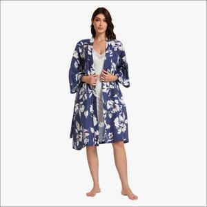 Printed Private Label Custom <b>Kimono</b> <b>Robe</b> Bathrobes Cotton Bamboo Women <b>Robes</b> Loungewear <b>Robes</b> - Product Image 1
