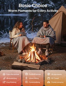 بطانية تدفئة 7.4 فولت قابلة للتخصيص للبيع بالجملة، إصدار جديد رائجة البيع يمكن ارتداؤها للتدفئة الخارجية في الشتاء - Product Image 5