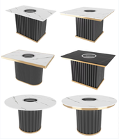 Table de cuisson électrique encastrable en métal pour comptoir, sans fumée, personnalisable pour restaurants et usage extérieur