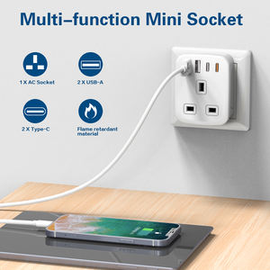 Regleta <span class=keywords><strong>de</strong></span> Enchufes Leishen PD 20W, 5 en 1, <span class=keywords><strong>de</strong></span> Reino Unido a Estados Unidos, Esencial para Viajes, con Puerto Tipo-C para Estados Unidos, Irlanda, Inglaterra, Kenia, Dubái, <span class=keywords><strong>Londres</strong></span> - Product Image 5