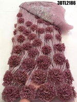 Tissu en dentelle brodé de perles et de paillettes, prix usine Chine, collection 2026, idéal pour mariages et célébrations
