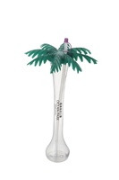 Gobelet à slush en plastique fantaisie style américain Koi, motif palmier, 15 OZ, avec couvercle et paille, logo personnalisé, pour parcs d'attractions