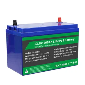 Lithium Ijzerfosfaat Batterij Lifepo4 12.8V 100ah Lifepo4 Met Hoge Kwaliteit Batterijcellen 12v100ah Lifepo4 Batterij