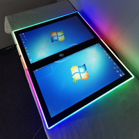 Machine de jeu d'arcade personnalisée avec écran tactile plat de 21,5 à 27 pouces, éclairage LED Baccarat Edge Back, cadre lumineux pour machine de jeu
