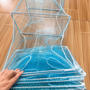 Personalizzazione Disponibile. Nassa per Gamberi in Nylon PE Durevole 21cm*32cm*27cm, Facile da Piegare e da Lanciare, per Cattura e Rilascio. - Product Image 1