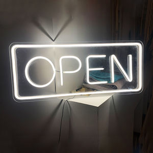 Letreros de neón personalizados con logotipo, letrero flexible, luz de publicidad, tablero de exhibición, letrero <span class=keywords><strong>Led</strong></span> <span class=keywords><strong>abierto</strong></span> y <span class=keywords><strong>cerrado</strong></span> con horario comercial para bar y tienda - Product Image 1