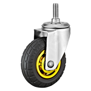 3 "4" 5 "Gewindes tiel Total <span class=keywords><strong>Lock</strong></span> Caster PP Core Gummi Edelstahl räder - Product Image 3