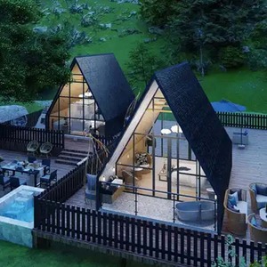 Cabaña de Vidrio Moderna con Forma de Triángulo y Vidrio Templado para Instalaciones de Ocio - Product Image 2