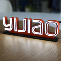 Enseigne en acrylique autoportante YIJIAO avec lettres PMMA éclairées par LED, enseigne lumineuse LED pour la vente en gros