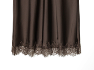<span class=keywords><strong>Jupe</strong></span> longue en <span class=keywords><strong>satin</strong></span> décontractée à la mode, couleur unie, 2 coloris, bas en <span class=keywords><strong>dentelle</strong></span>, pour femmes - Product Image 5