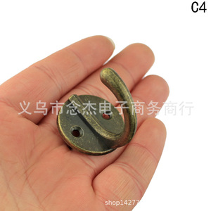 C4 Antique Bronze Wall Hook 35mmx31mm Round Metal <b>Coat</b> Hook For Bedroom Bathroom - Product Image 4