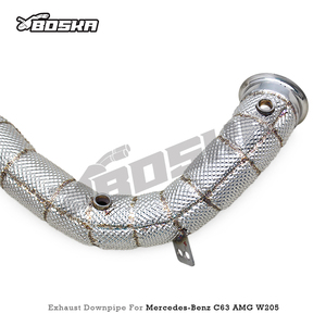 Boska Custom High Performance 1.5mm Thick Stainless Steel Exhaust Downpipe Mercedes-Benz C63/C63S AMG W205 4.0T 2015-2020 - Product Image 4