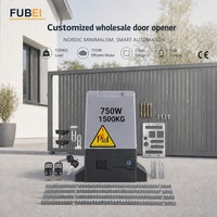 Fubei - Abrepuertas Correderas Eléctrico de 1500 kg y 750 W con Sistema de Control por Aplicación y Dos Transmisores Remotos para Comunidades