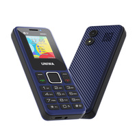 Téléphone portable à clavier UNIWA MS001 4 SIM 4 veilles, compatible OEM, avec notification LED GSM et dos en fibre de carbone, type C