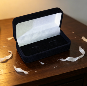 Caja de Embalaje de Joyería de Terciopelo Larga de Lujo, Caja de Regalo de Franela Negra con Forro de Seda Blanca para Gemelos y Pasadores de Corbata, Venta al por Mayor - Product Image 3