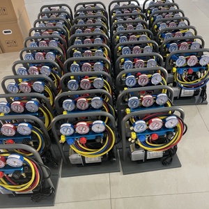Estación <span class=keywords><strong>de</strong></span> <span class=keywords><strong>Carga</strong></span> <span class=keywords><strong>de</strong></span> Refrigerante Portátil con Manómetro <span class=keywords><strong>de</strong></span> 5 Válvulas, Bomba <span class=keywords><strong>de</strong></span> Vacío <span class=keywords><strong>de</strong></span> Doble Etapa y Motor <span class=keywords><strong>de</strong></span> Cable <span class=keywords><strong>de</strong></span> Cobre 100% para <span class=keywords><strong>Aire</strong></span> <span class=keywords><strong>Acondicionado</strong></span> <span class=keywords><strong>de</strong></span> Automóviles - Product Image 4
