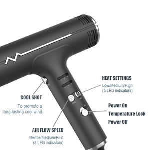 <span class=keywords><strong>Secador</strong></span> de <span class=keywords><strong>pelo</strong></span> iónico de salón profesional 1800 vatios iones negativos secado rápido estilizador de cabello logotipo personalizado - Product Image 4