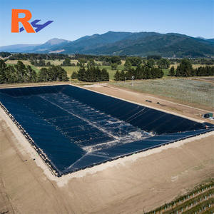 Géomembrane en HDPE lisse pour le stockage temporaire d'eau et la déshydratation des chantiers de construction, géomembrane composite en HDPE - Product Image 3