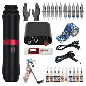 Máy xăm Bộ dụng cụ tên lửa V6 Bộ công cụ thực hành Bút Quay cung cấp điện kim mực cung cấp điện hình xăm Kit - Product Image 3