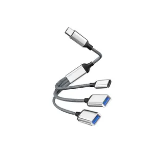 1 trong 3 ra cáp USB USB 2.0 một nam để ba nữ sạc nhanh dữ liệu Splitter Cáp