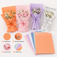 Fournitures pour fleuristes, papier d'emballage pour bouquet floral, imprimé lettres, coloré, imperméable, DIY, pour mariage, anniversaire