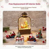 Décorations de Noël, petites veilleuses, artisanat, décorations scènes de neige, plastique PVC, style européen, cadeaux, accessoires pour seniors
