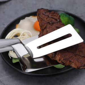 Stainless Steel Steak Tongs Heavy Duty 2 Piece <b>Set</b> For Grilling Barbecue Kitchen Use Oven Safe <b>Hand</b> <b>Wash</b> Only - Product Image 3