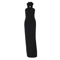 Vestido de Mujer Estilo Francés, Superventas, Verano 2025, Nuevo, Elegante, Ajustado, Cuello Alto, Sin Mangas, con Abertura