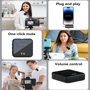 F11-2Wireless Microphone Connector 3 in 1 Hands Free <strong>Reporting</strong> Wireless Lapel Microphone for Mobile Phone <strong>Street</strong> Interview - Product Image 6