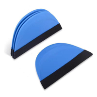 Espátula de Franela Semicircular para Vinilo de Coche, Herramienta para Películas de Cambio de Color y Tintado de Ventanas; Espátula Suave para Alisar Bordes Curvos