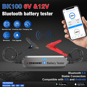Konnwei เครื่องทดสอบแบตเตอรี่รถยนต์บลูทูธ12V แบบ BK100เครื่องวิเคราะห์แบตเตอรี่ตะกั่วกรดสำหรับแบตเตอรี่รถยนต์ agm, เจล <span class=keywords><strong>EFB</strong></span> - Product Image 5