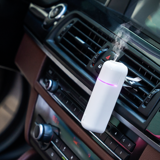 For New Design Mini USB Rechargeable Waterless Portable Ultrasonic Car Aroma Diffuser Wholesale Electric Car Fragrance