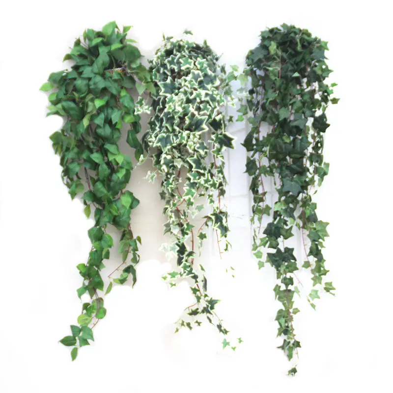 High quality artificial ivy leaf plants vine hanging garland for wedding wall decoration Simulation green plant rattan Green