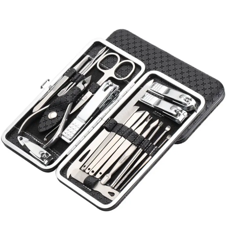 logo customizable product Manicure Pedicure set Cutter Clipper Kit Tools Kit nail care 19-piece set